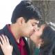 indian couple kiss 